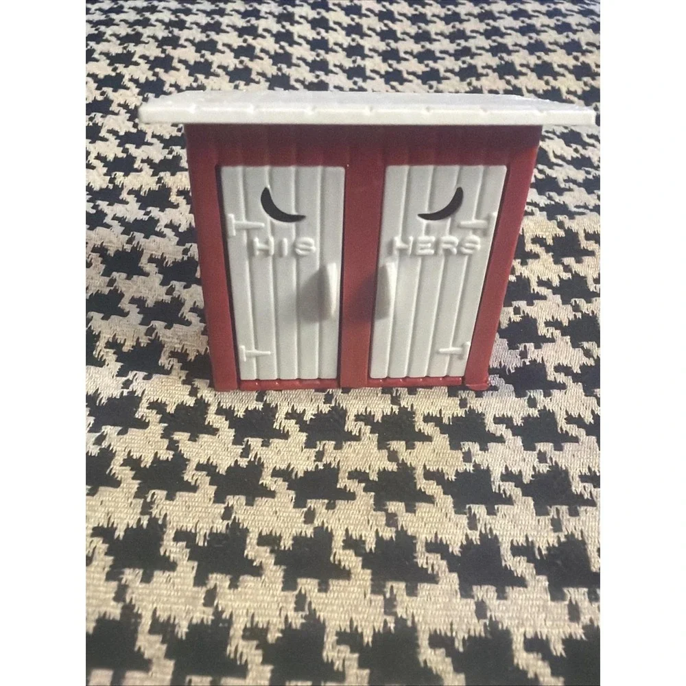VINTAGE Plasticville HIS & HERS Red White 2